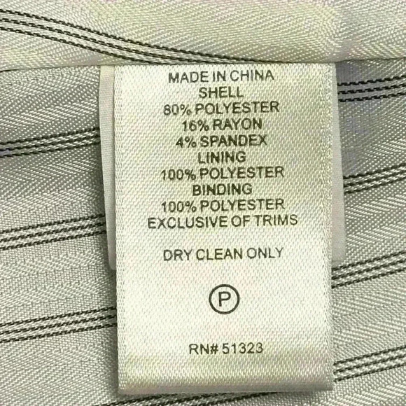 1.State Rich Black Blazer Striped Lining Size Tag Missing, Likely a Size 12 - Picture 6 of 9